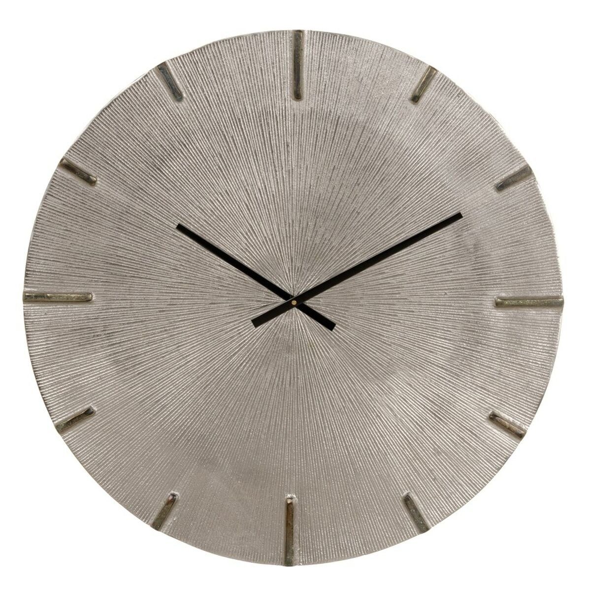 Uhr Grau cm Aluminium 59 Wanduhr x 59 Bigbuy