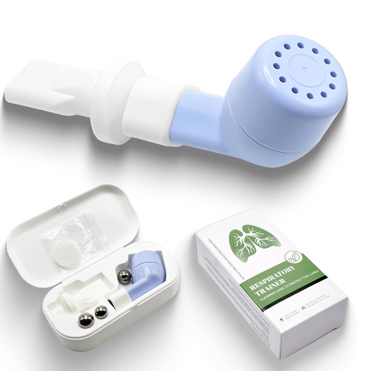 Novzep Inhalator Atemtrainer, tragbare Lungentrainer und Geräte zur Schleimbeseitigung