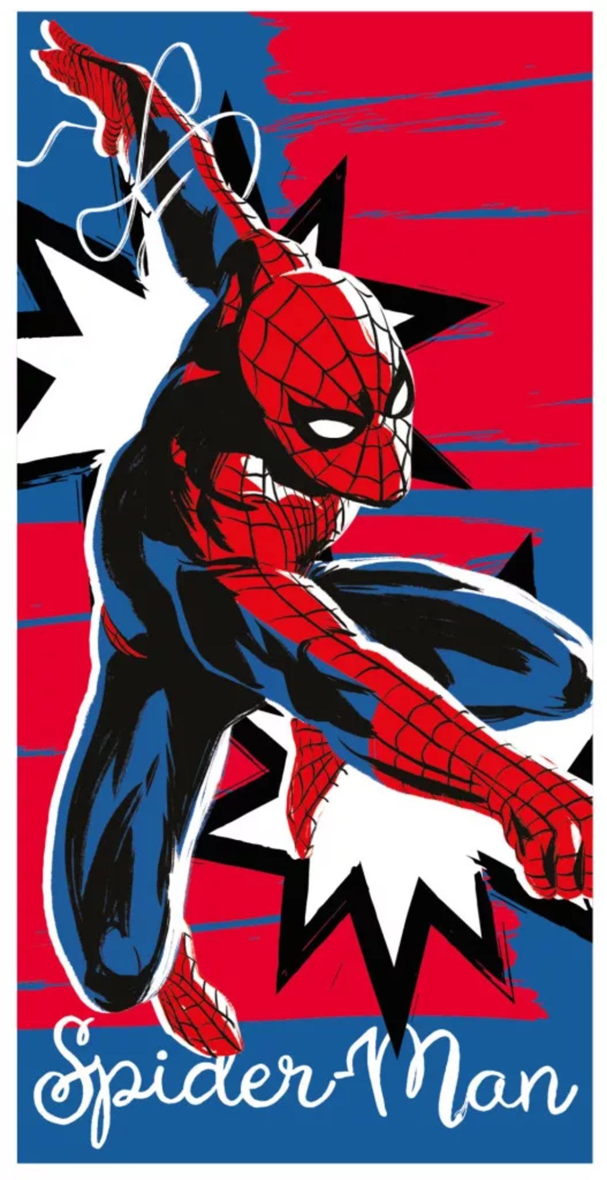Spiderman Badetücher Spiderman Action Web Badetuch, Strandtuch 70x140cm (Fast Dry), Polyester (1-St)