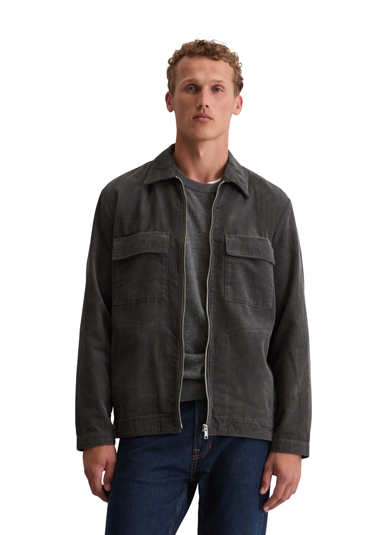 Marc O'Polo Hemdjacke Reißverschluss, Brusttaschen, Lockerer günstig online kaufen