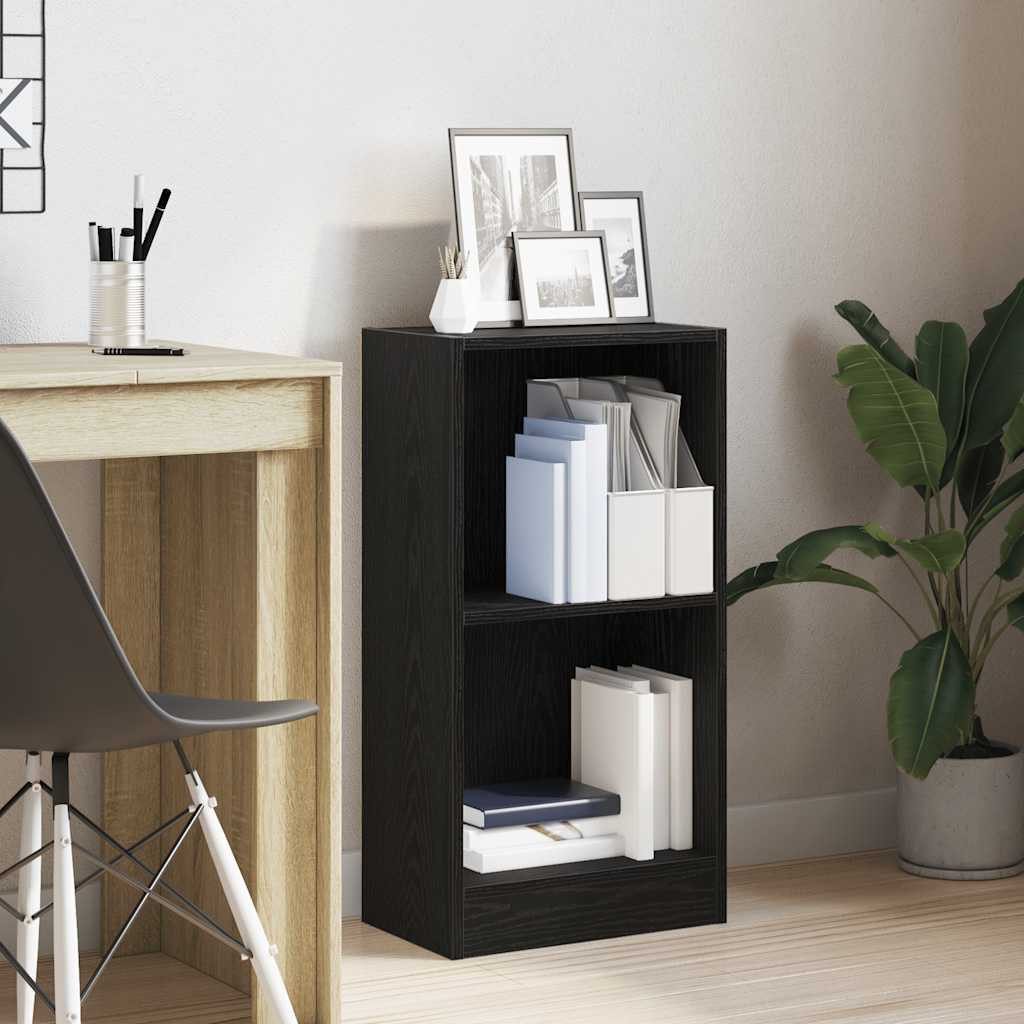 vidaXL Bücherregal Bücherregal Schwarz Eichen-Optik 40x24x76 cm Holzwerkstoff, 1-tlg., Bücherregal Schwarze Eiche 40x24x76 cm Holzwerkstoff, Bücherregal – Bild 2 von 5