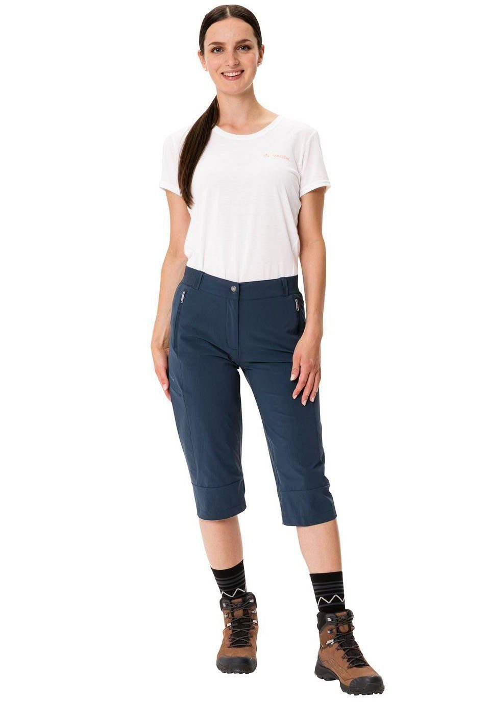 VAUDE Caprihose FARLEY STRETCH CAPRI III sportlicher Stil, für Wandern und Trekking, elastische Kunstfaser
