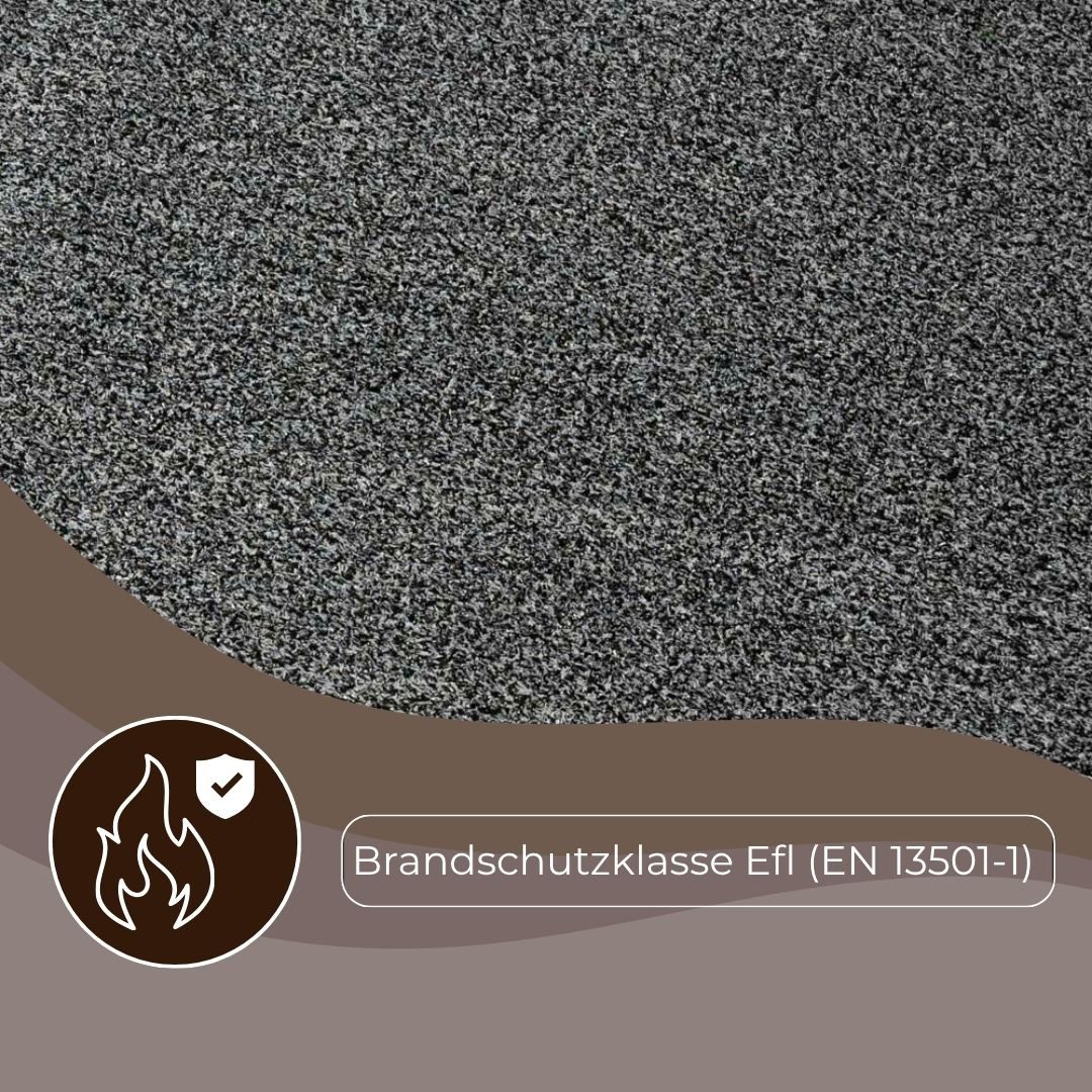 Mazovia Kunstrasen Mazovia Kunstrasen Schwarz Grau Wetterfest Rasenteppich Meterware, 100 x 100 cm, witterungsbeständig