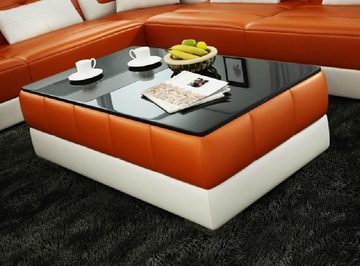 JVmoebel Couchtisch Sofatisch Design Tisch Wonzimmer Glas Leder Couch Beistell Tische