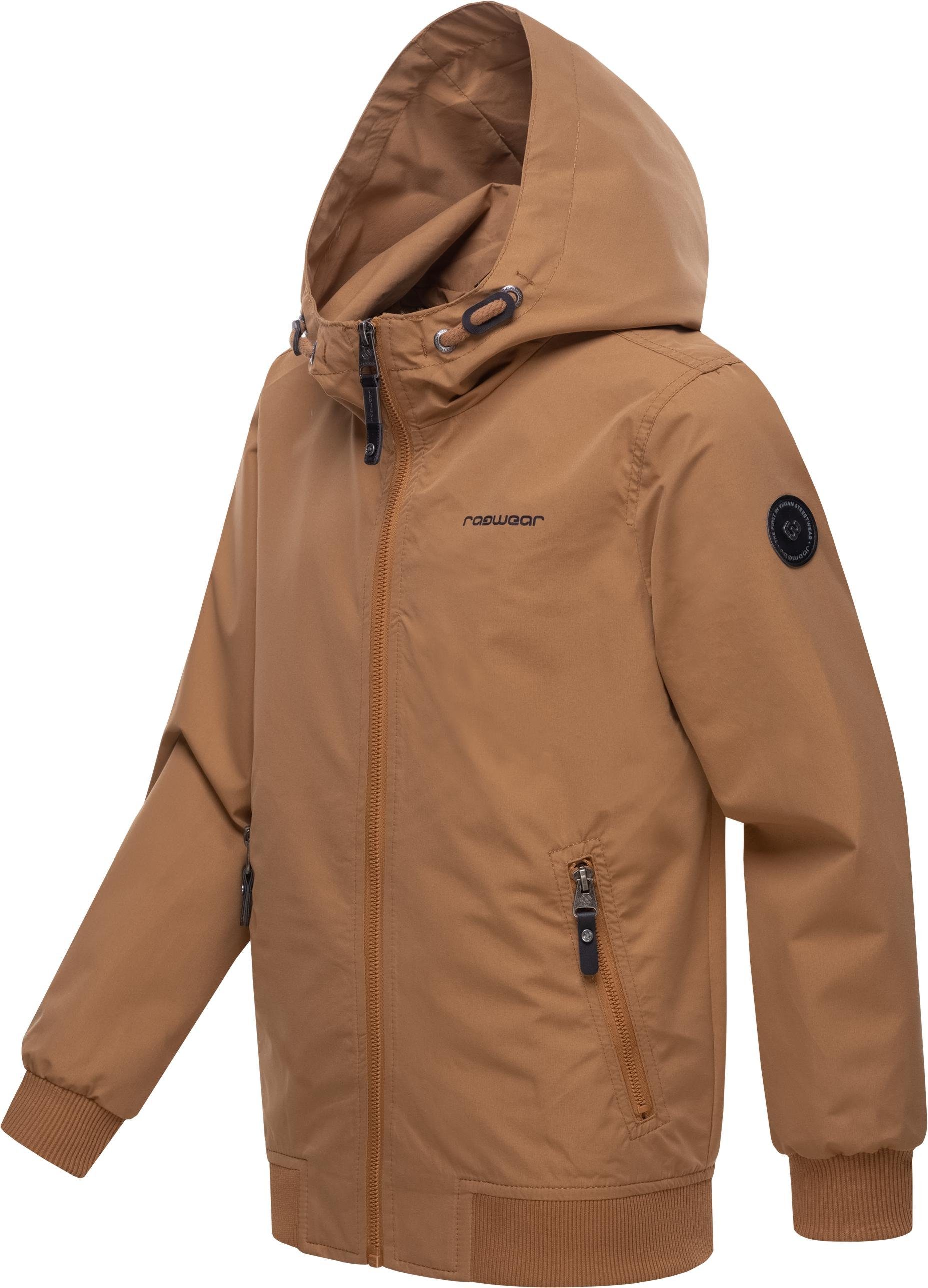 Begleiter Jungen, für perfekte für alle Ragwear wasserdichte Matys Outdoorjacke atmungsaktive Kapuzenjacke und Der Outdooraktivitäten