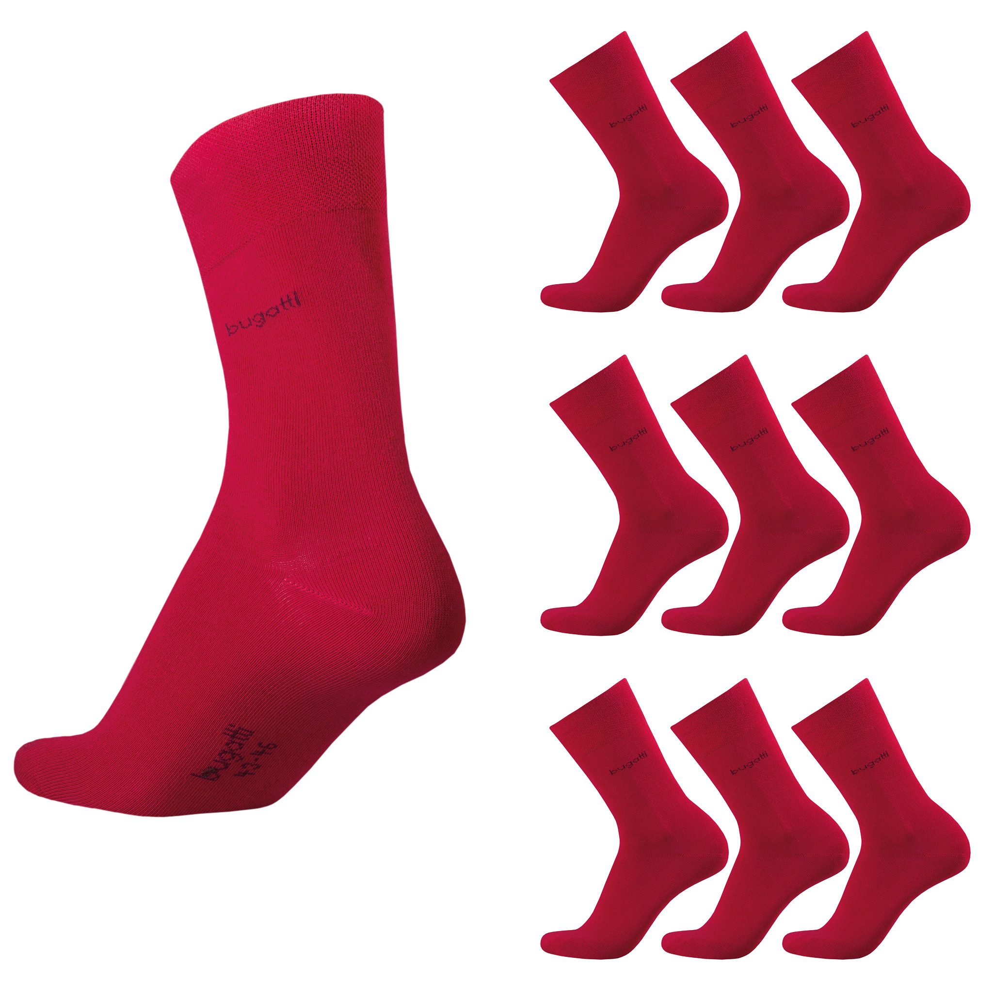 bugatti Socken bugatti Herren Socken Basic rot 9er Pack Strümpfe bugatti Herren Socken Basic rot 9er Pack Strümpfe