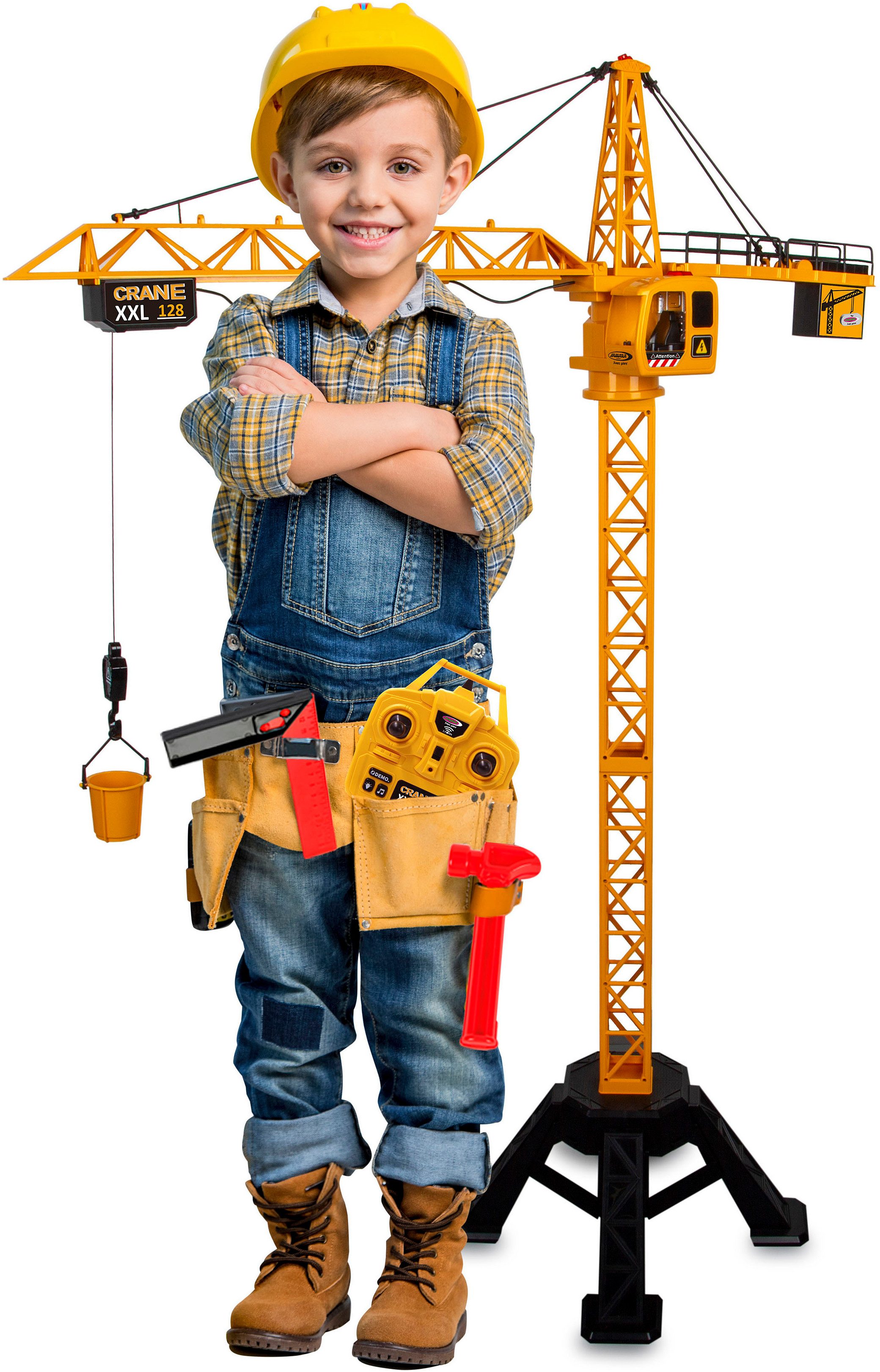 Jamara RC-Kran Turmdrehkran Crane XXL 128 2,4GHz, mit LED Licht