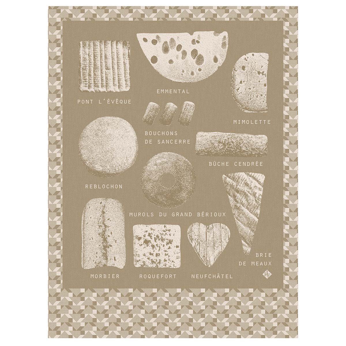 Le Jacquard Francais Geschirrtuch Geschirrtuch Fromages Comte 60x80 cm, (1-tlg., 1 x Geschirrtuch), jacquard-gewebt