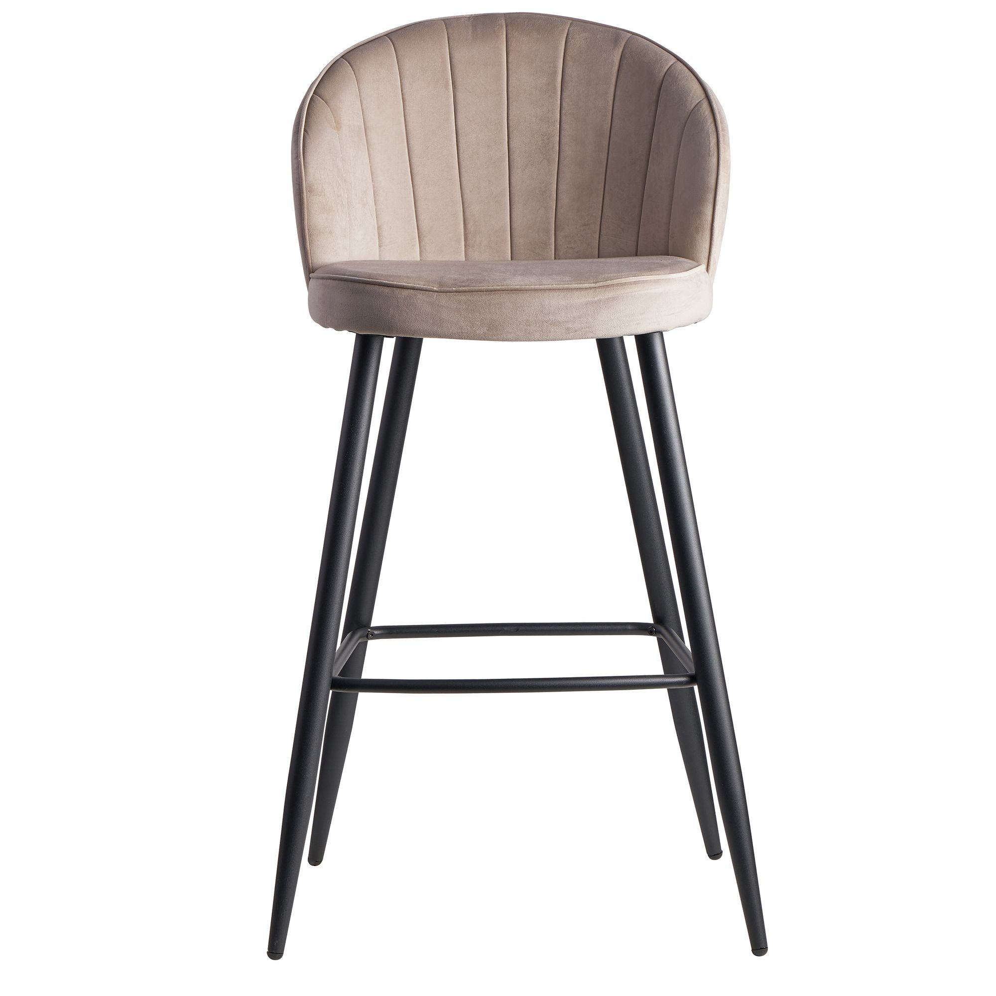 Wohnling Barhocker WL6.291 (Samt Beige Hocker günstig online kaufen