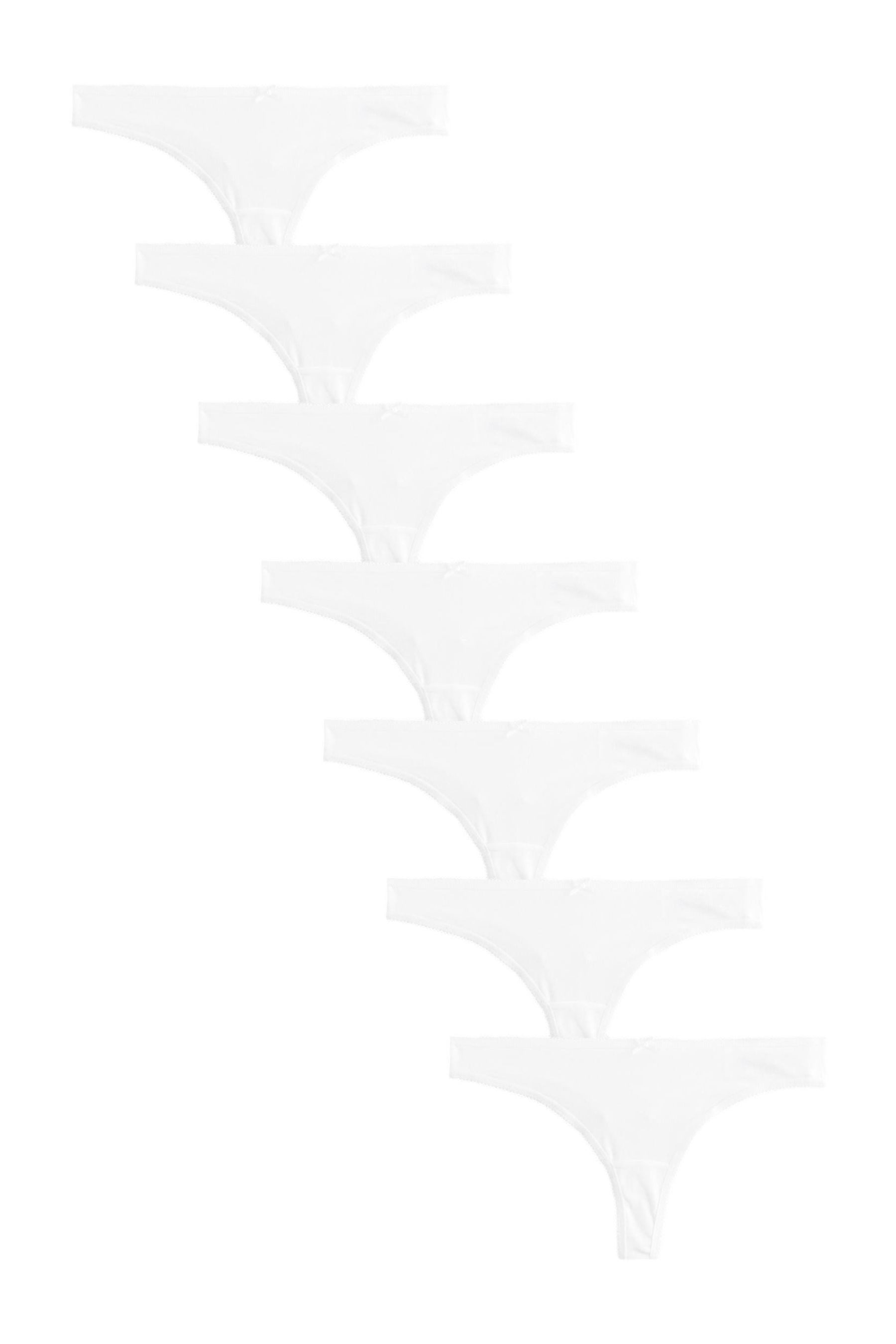 String Tanga-Slips mit hohem Baumwollanteil, 7er-Pack