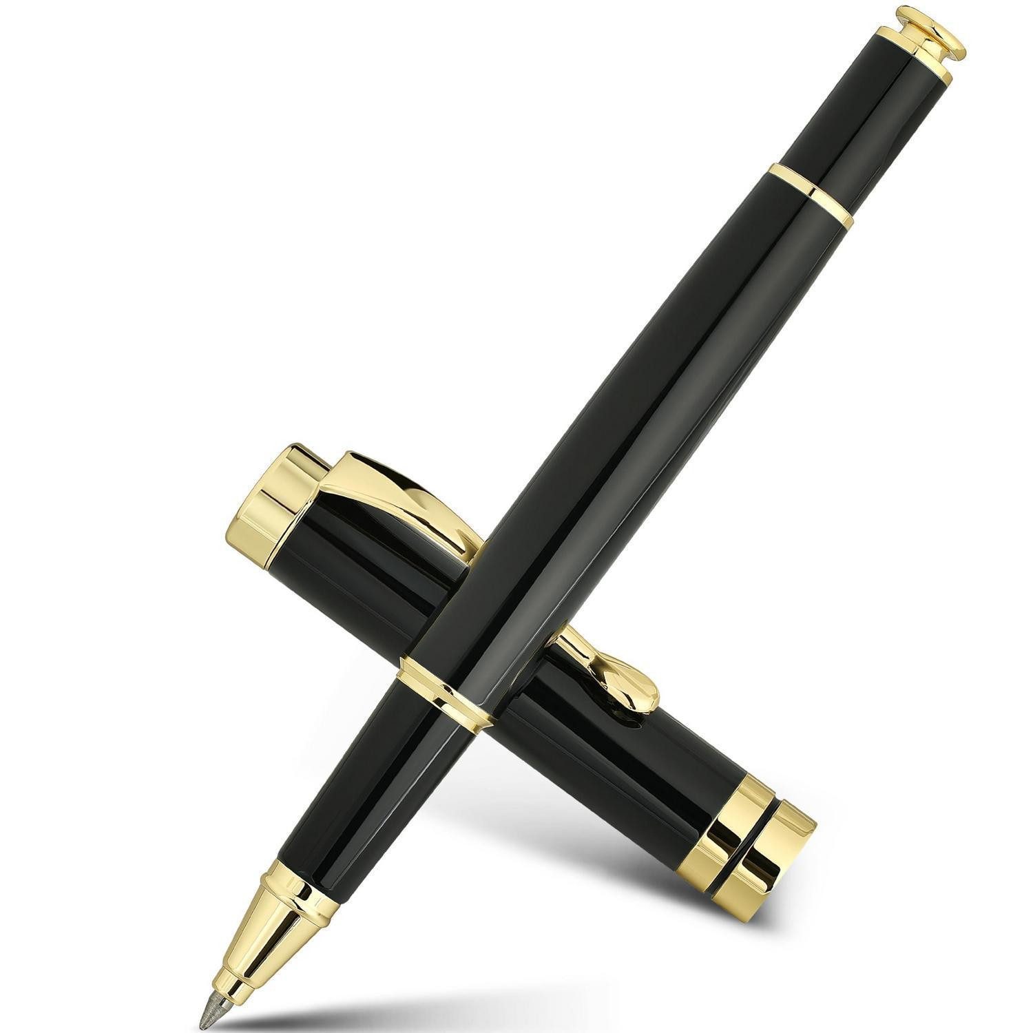 LuxusKollektion Kugelschreiber Kugelschreiber Elegant Metall Schwarz Gold