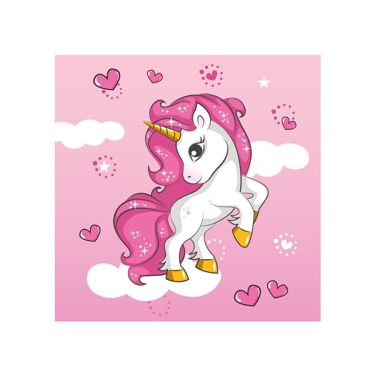 einhorn Handtücher Einhorn Handtuch 30x30cm – Weich & bunt für Kinder, 100% Baumwolle (1-St)