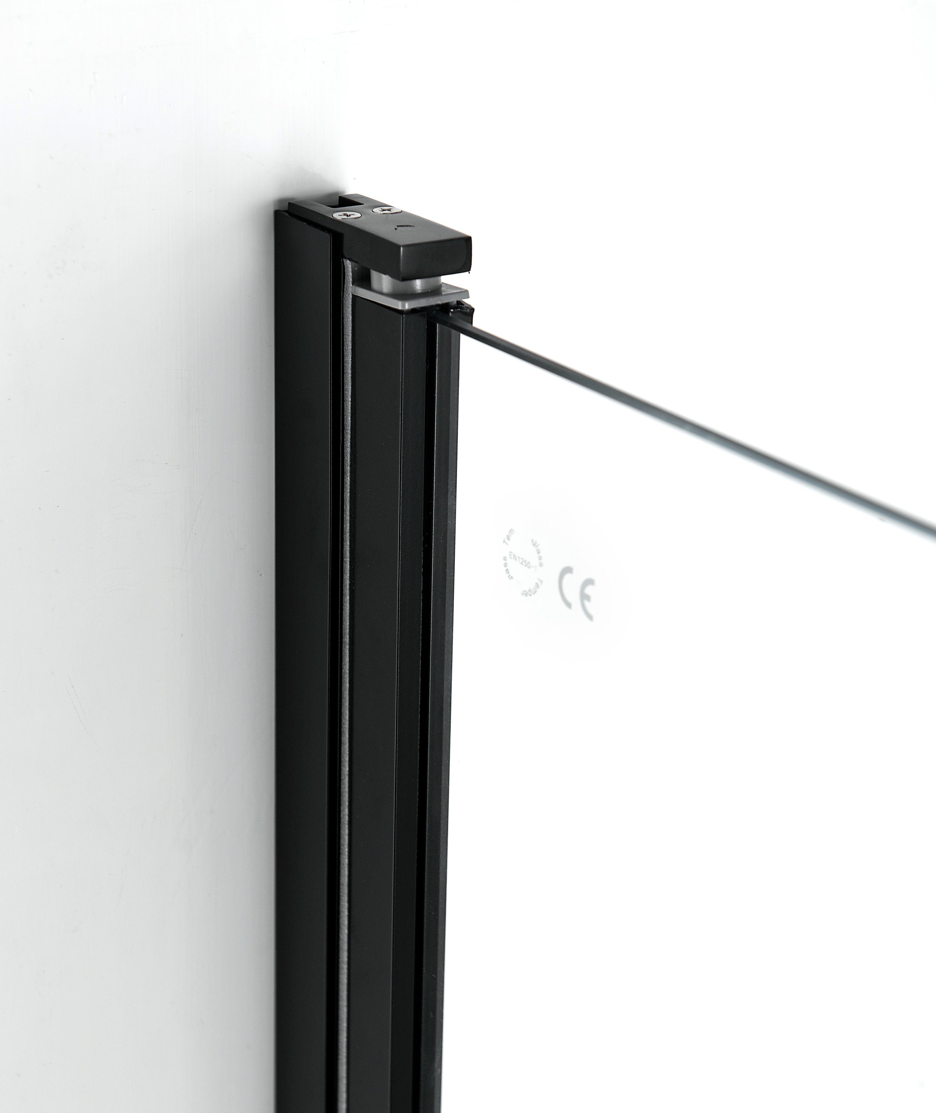 welltime Eckdusche Florenz 2.2 Black, BxT: 90x90 cm, Sicherheitsglas, Hebe-Senk-Mechanismus, barrierefrei einbaubar, mit Drehtüren