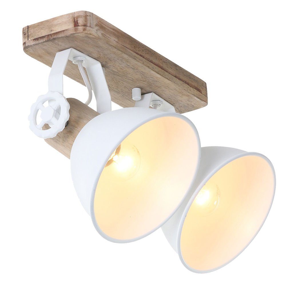 etc-shop Smarte Farbwechsel, Leuchtmittel Tageslichtweiß, Holz Dimmer Decken Lampe Warmweiß, inklusive, weiß Neutralweiß, schwenkbar Smart Leuchte Kaltweiß, LED-Leuchte