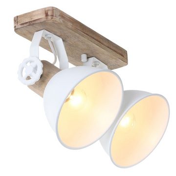 etc-shop Smarte LED-Leuchte, Leuchtmittel inklusive, Kaltweiß, Warmweiß, Neutralweiß, Tageslichtweiß, Farbwechsel, Smart Decken Lampe Dimmer Holz Leuchte schwenkbar weiß