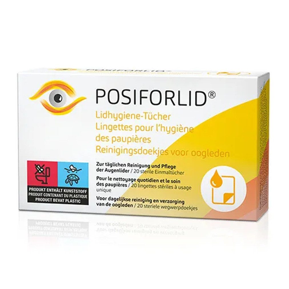 URSAPHARM Arzneimittel GmbH Augenlidcreme POSIFORLID Lidhygiene-Tücher 20 St, 20-tlg., Sanfte Reinigung und Pflege der Augenlider