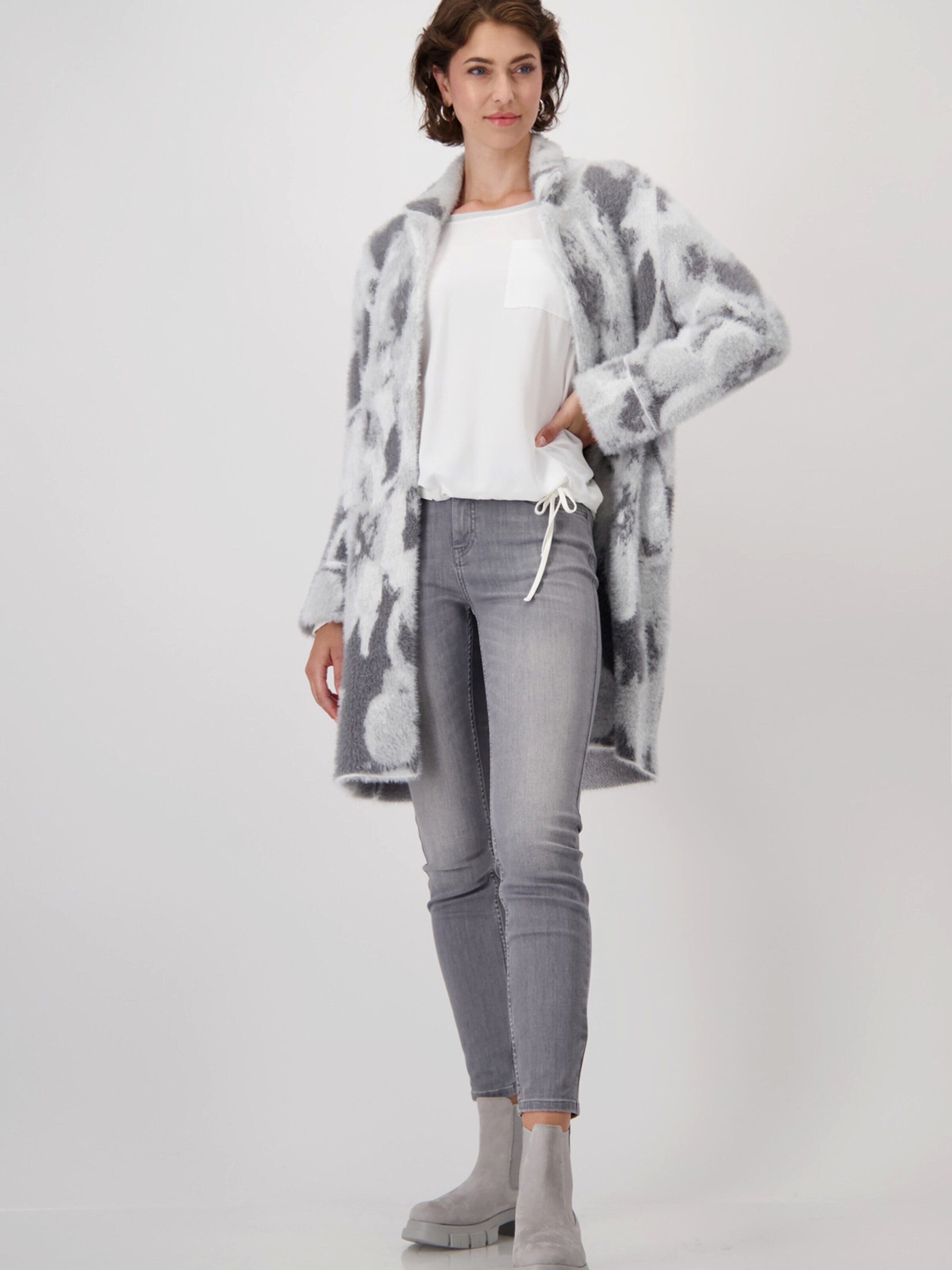 Monari Strickjacke (1-tlg) Plain/ohne Details