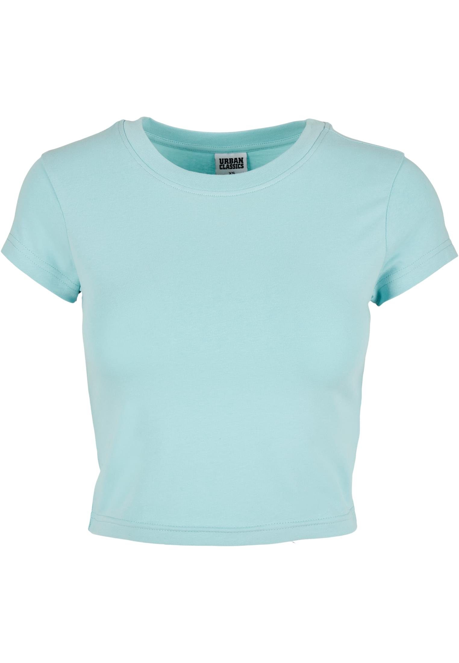URBAN CLASSICS T-Shirt Damen Ladies Stretch Jersey Cropped Tee (1-tlg) seablue