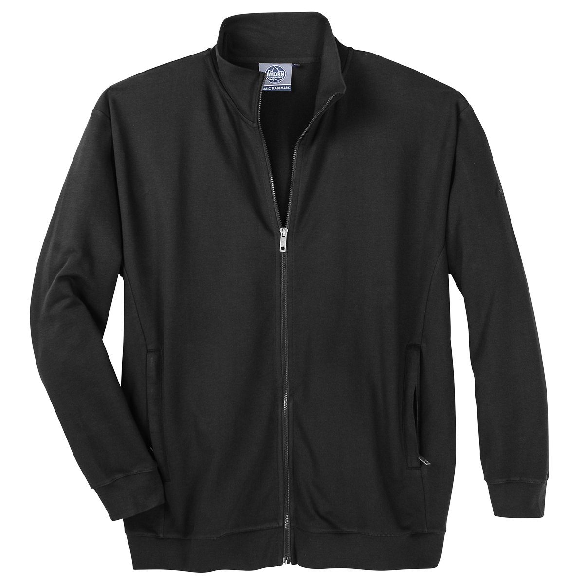 AHORN SPORTSWEAR Sweatjacke Übergröße Stehkragen Sweatjacke schwarz Ahorn