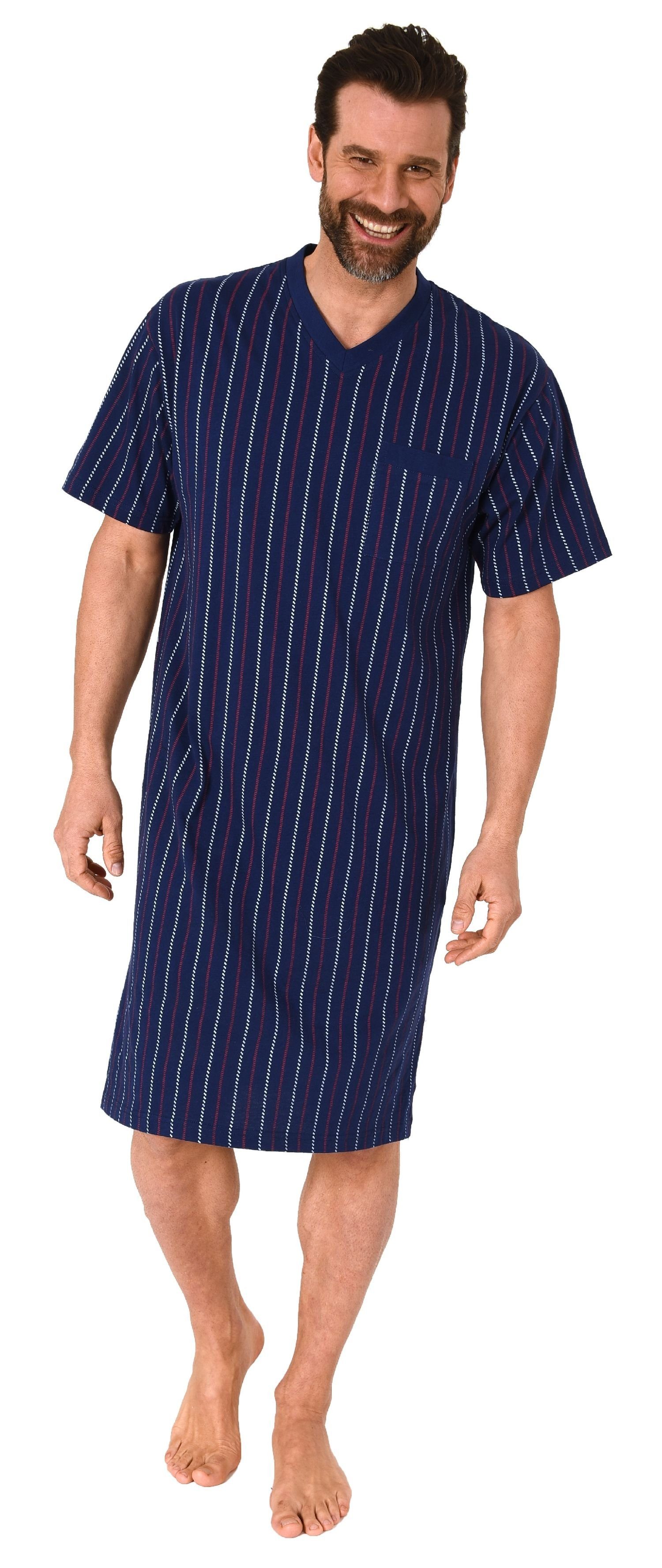 Normann Pyjama Herren kurzarm Nachthemd in günstig online kaufen