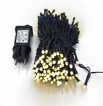 kamelshopping LED-Lichterkette 200er LED Lichterkette für Innen- und Außen, ca. 29,9 m, 8 Lichtfunktionen, ideale Weihnachtsbeleuchtung