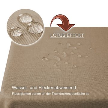 Haus und Deko Tischdecke Tischdecke 160x400 cm eckig beschichtet Leinenoptik wasserabweisend (1-tlg)