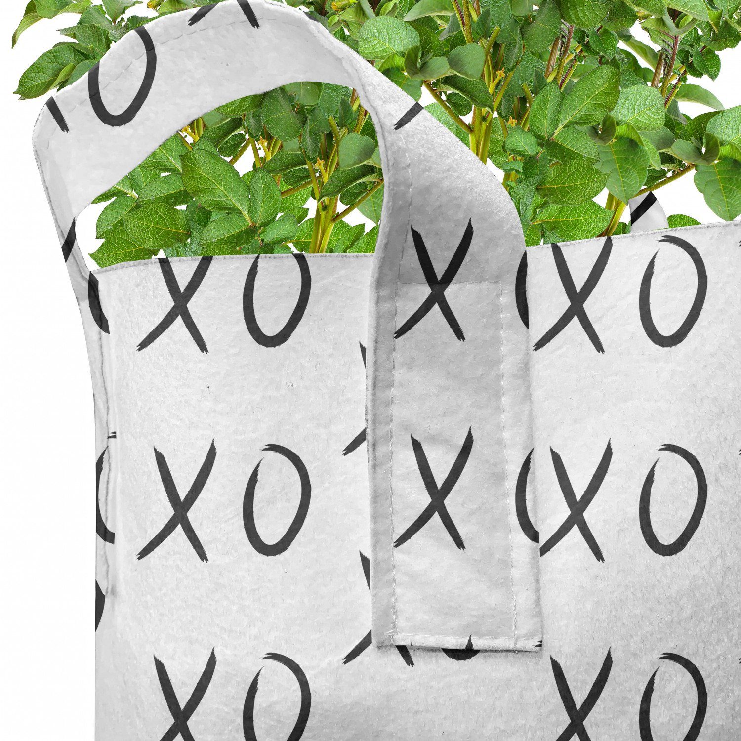 Abakuhaus Pflanzkübel hochleistungsfähig Stofftöpfe mit für Griffen Xo Pflanzen, Expression Küsse Affection