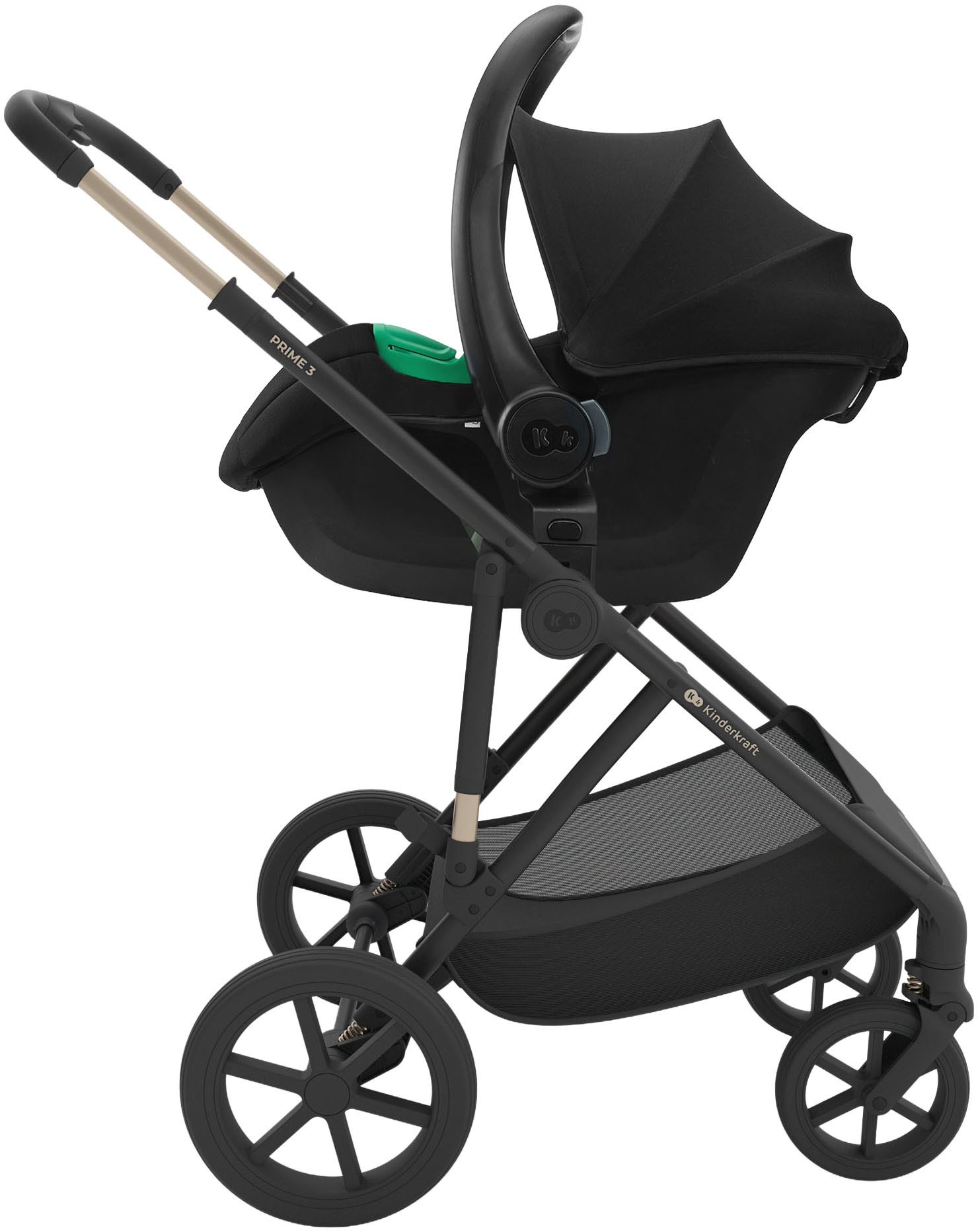 Kinderkraft Kombi-Kinderwagen PRIME 3 3in1, (Set), inkl. Babyschale MINK – Bild 5 von 5