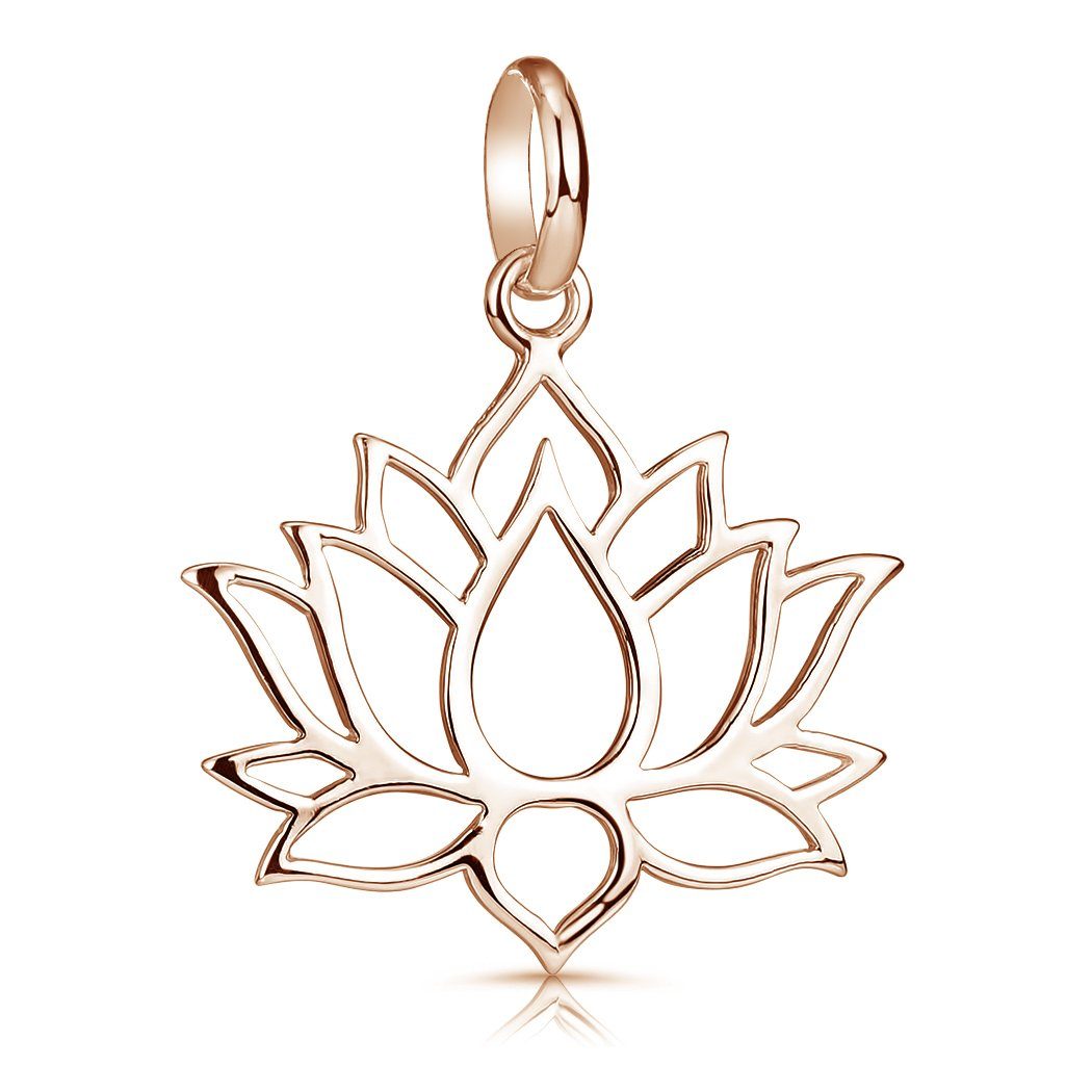 MATERIA Blumenanhänger Damen Rosegold Lotusblüte / Lotusblume KA-69 Sterlingsilber, rosevergoldet mehr