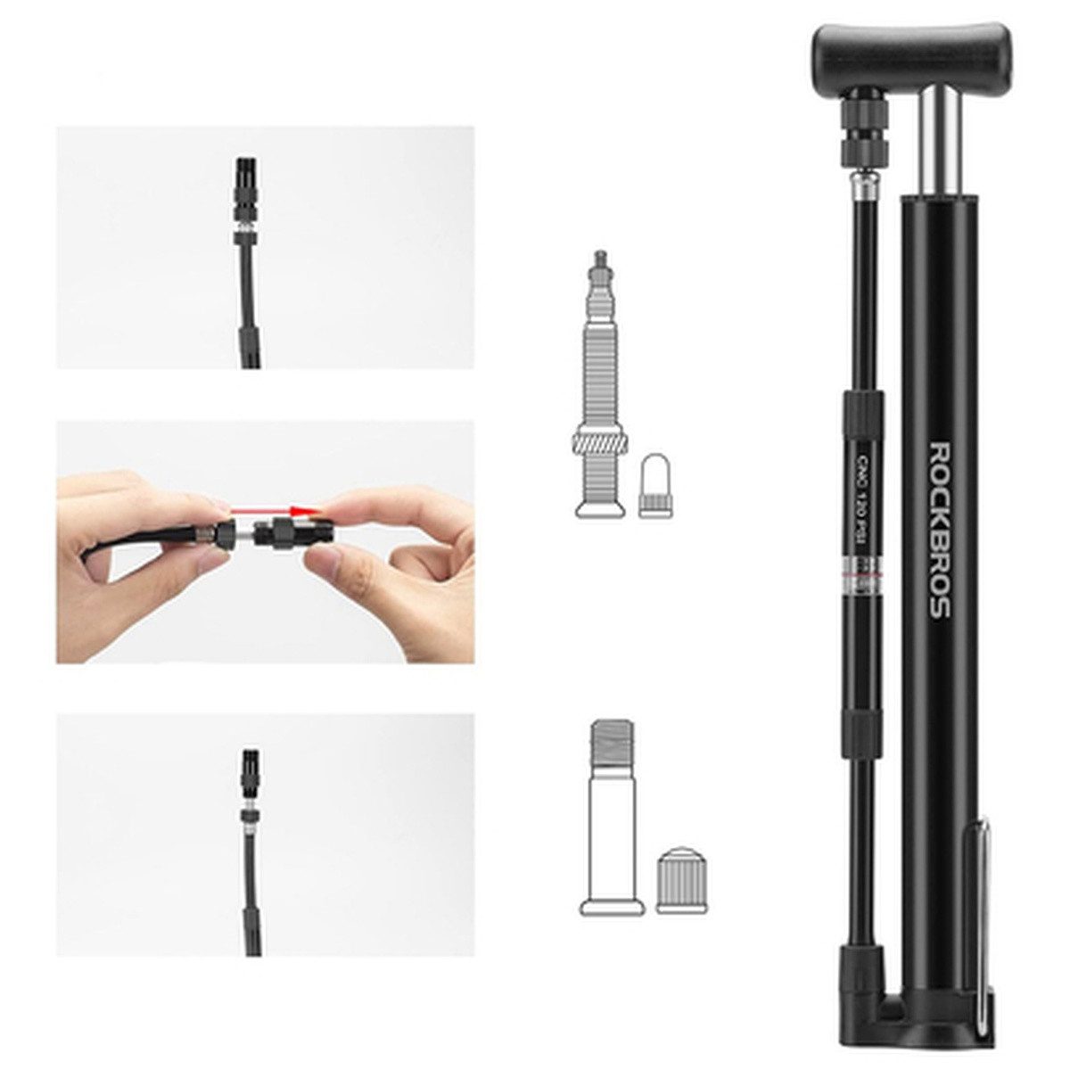 ROCKBROS Fahrradpumpe Rockbros 42322821001 Standfahrradpumpe