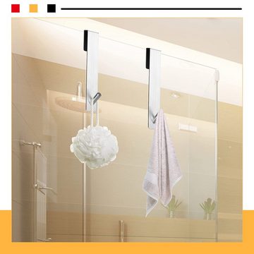 MAGICSHE Türhaken 2 Stück Edelstahl Glastür hängen Handtuchhaken ohne Bohren, Badezimmer, Turen, (2-St)