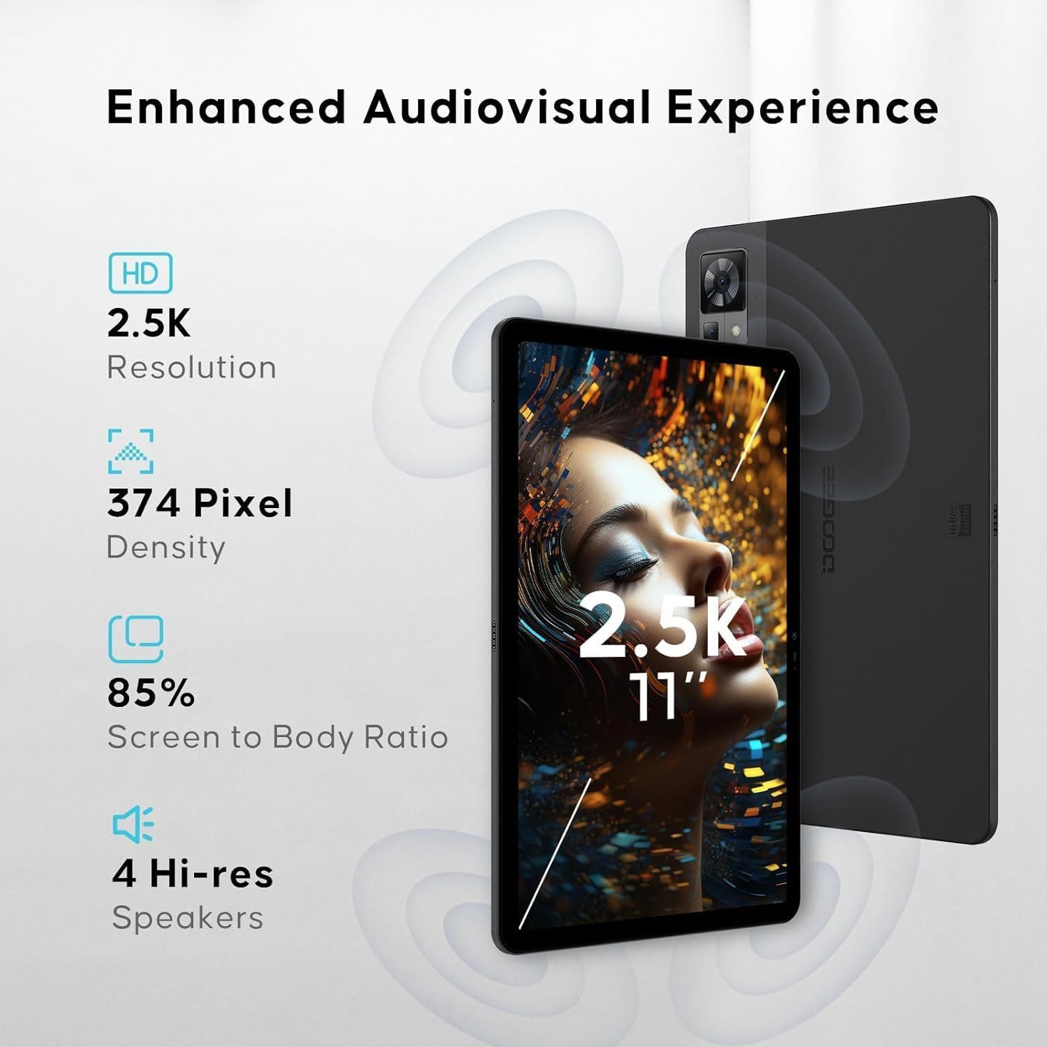 DOOGEE T30 PRO Android 14 Tablet 11 Zoll, 8GB RAM 256GB ROM (2TB TF) Tablet (11", 256 GB, Android 14, 4G LTE, 8580mAh/33W, 20MP Dual SIM Tablet 4G LTE +5G WiFi Widevine L1)