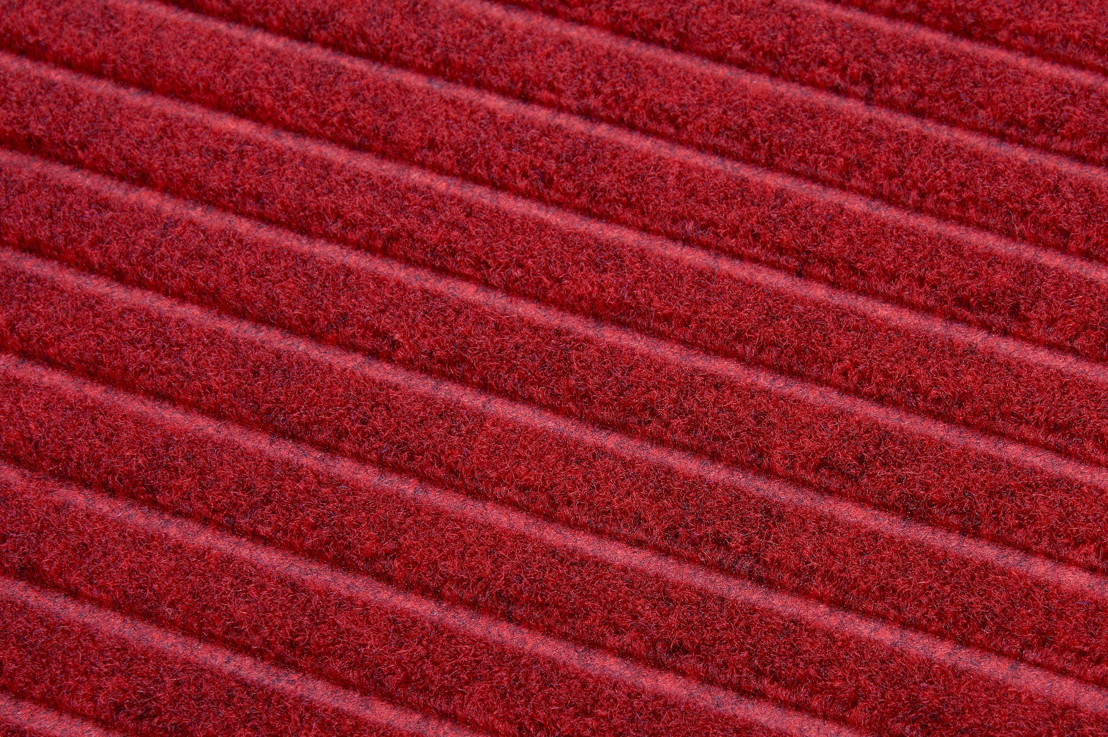 Fußmatte High Low Striped 5 rechteckig, wetterfest, rutschfest, Flur Rot Außen, Höhe: Innen, Schmutzfangmatte, mm, Home, HANSE Mat, waschbar