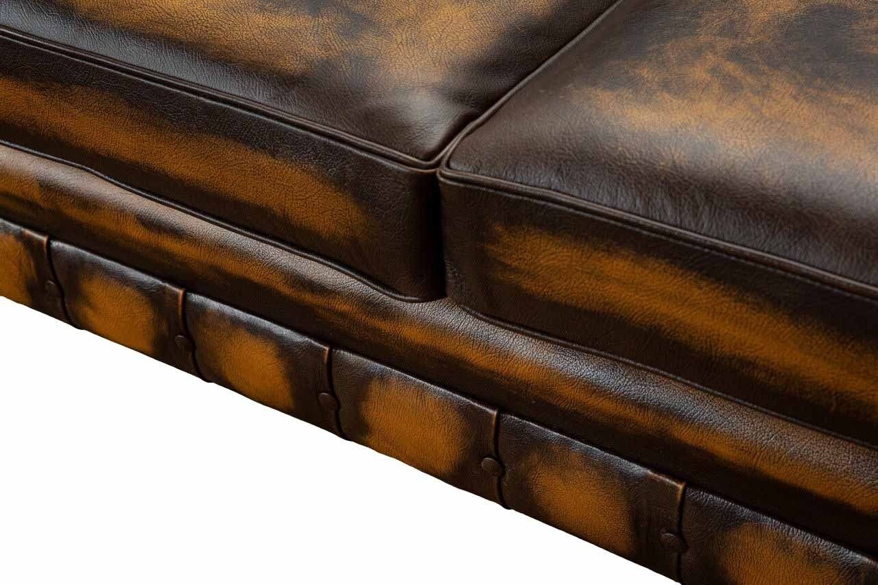 Chesterfield Sofa Polster Europe Made Sitz design Leder, Couch JVmoebel in 3 Sitzer Braunes Sofa