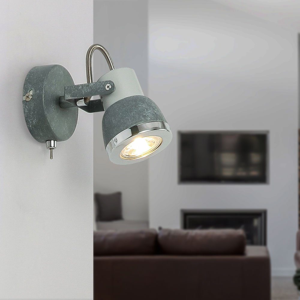 etc-shop Leuchtmittel Wandlampe nicht Wandleuchte, Spotleuchte Wandleuchte Wohnzimmer inklusive,