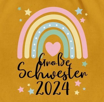 Shirtracer Turnbeutel Große Schwester Geschenk 2024 Regenbogen Big Sister, Große Schwester