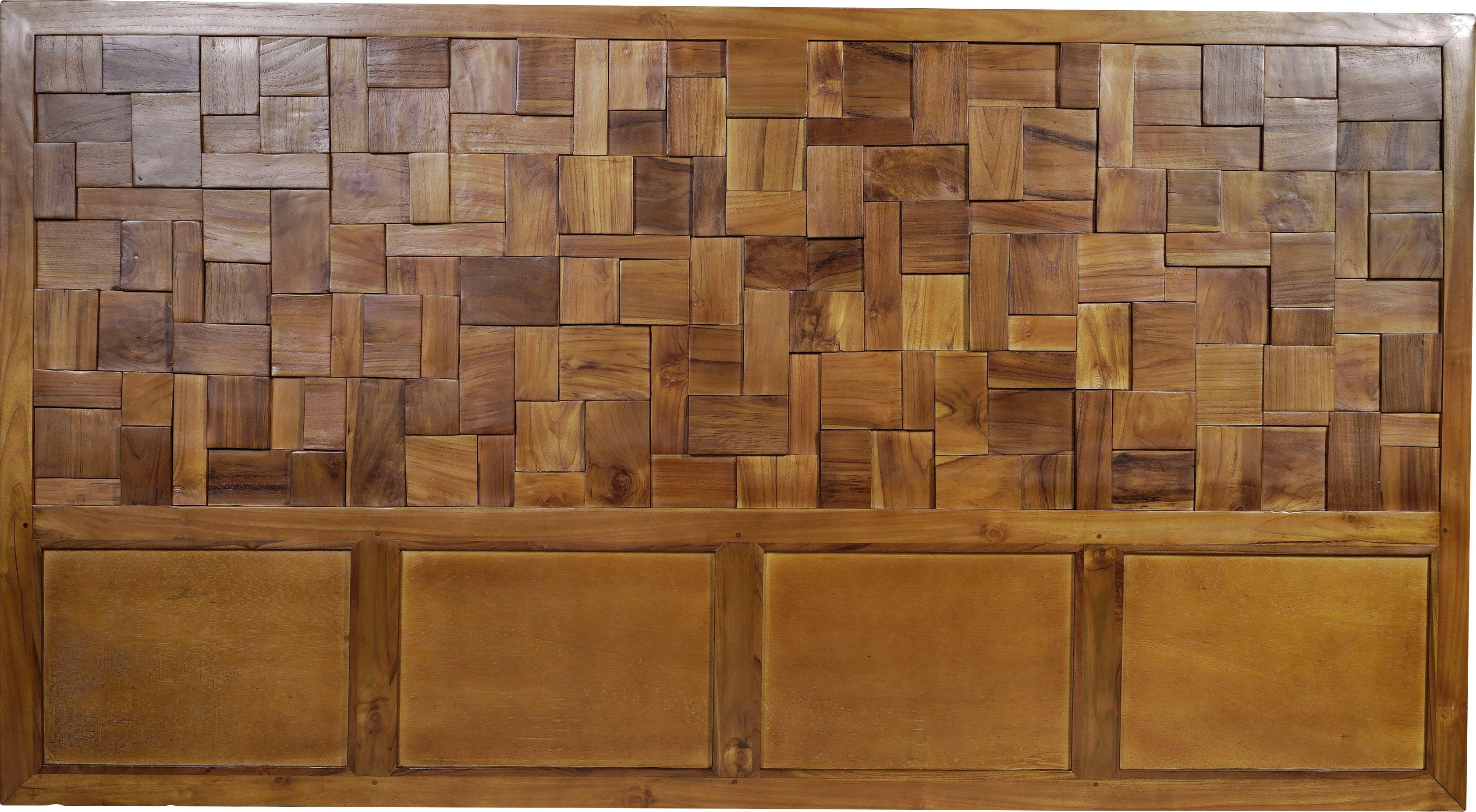 SIT Kopfteil, Extravagantes Teak-Mosaikmuster. Reduzierter Preis € 799,99. Unverbindliche Preisempfehlung € 1.101,00