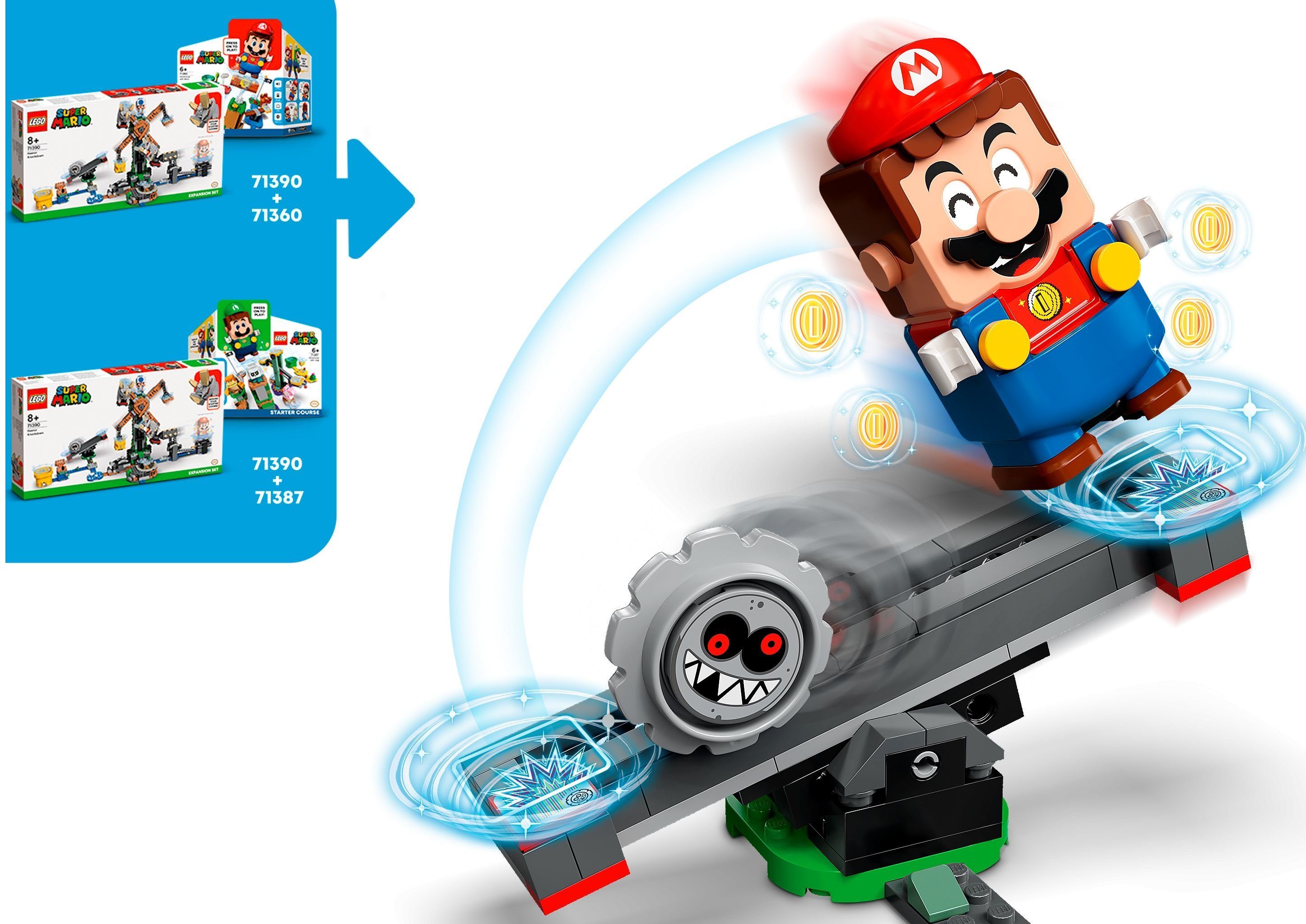 Absturz Super LEGO® (Set, – Erweiterungsset, - 862 St) LEGO® Reznors Konstruktionsspielsteine Mario™
