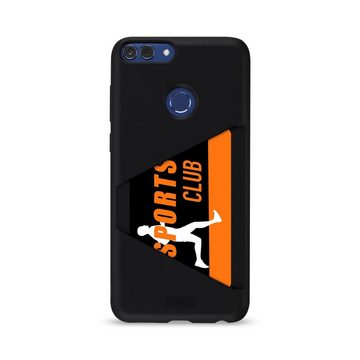 Artwizz Smartphone-Hülle Artwizz TPU Card Case - Artwizz TPU Card Case - Ultra dünne, elastische Schutzhülle mit Kartenfach auf der Rückseite für P Smart, Schwarz