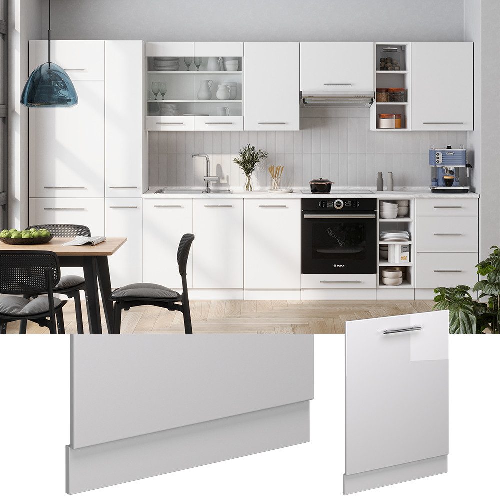 Vicco Frontblende Fame-Line, Weiß Hochglanz/Weiß, 60 cm ohne Arbeitsplatte (1 St)