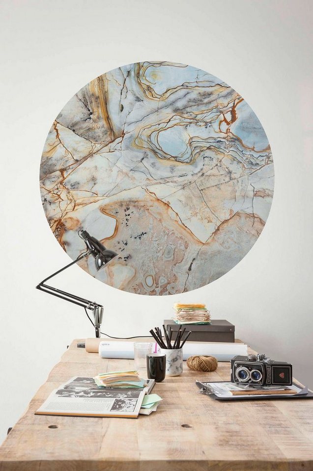 Komar Vliestapete »Marble Sphere«, glatt, abstrakt, Steinoptik, (1 St)-HomeTrends