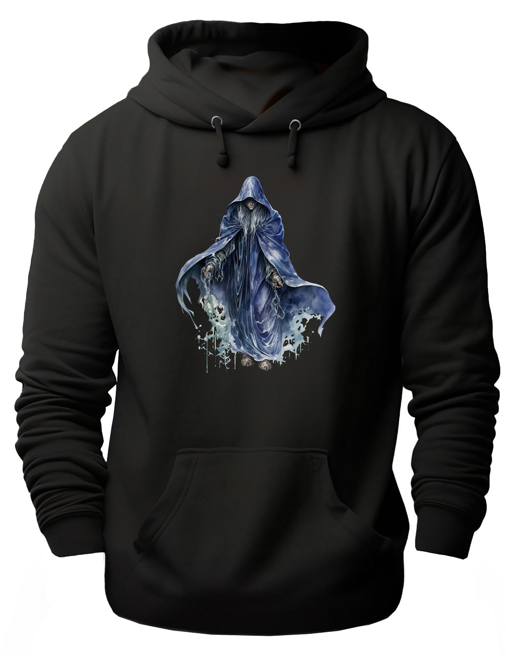 MyDesign24 Hoodie Halloween Kapuzen Pulli - Mystische Zauberin Herren und Damen Kapuzensweater - Halloween Hoodie i435