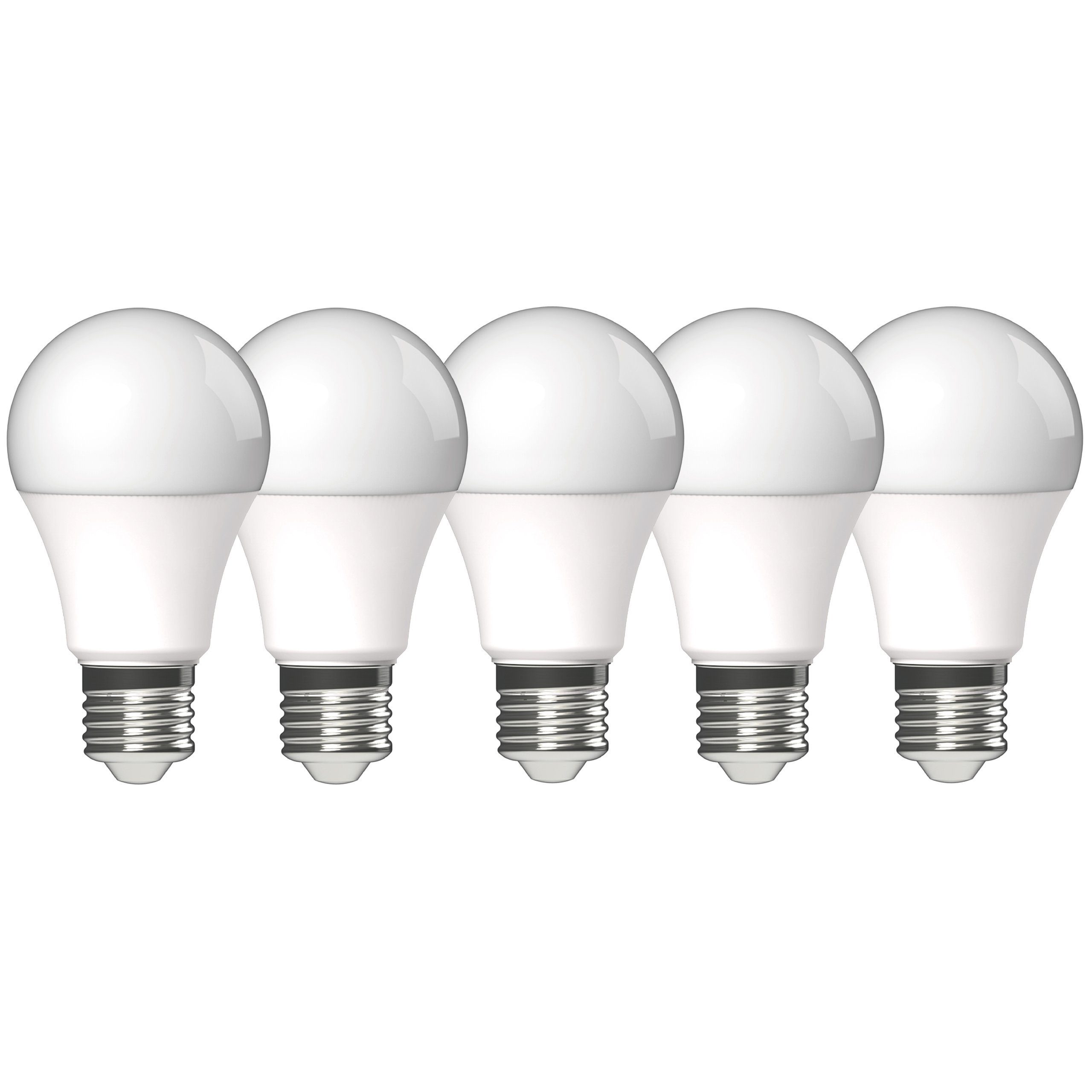 light LED's warmweiß LED 8,5W Basic E27 A60 LED-Leuchtmittel Birne, Opal 0620301 E27, 5-Pack