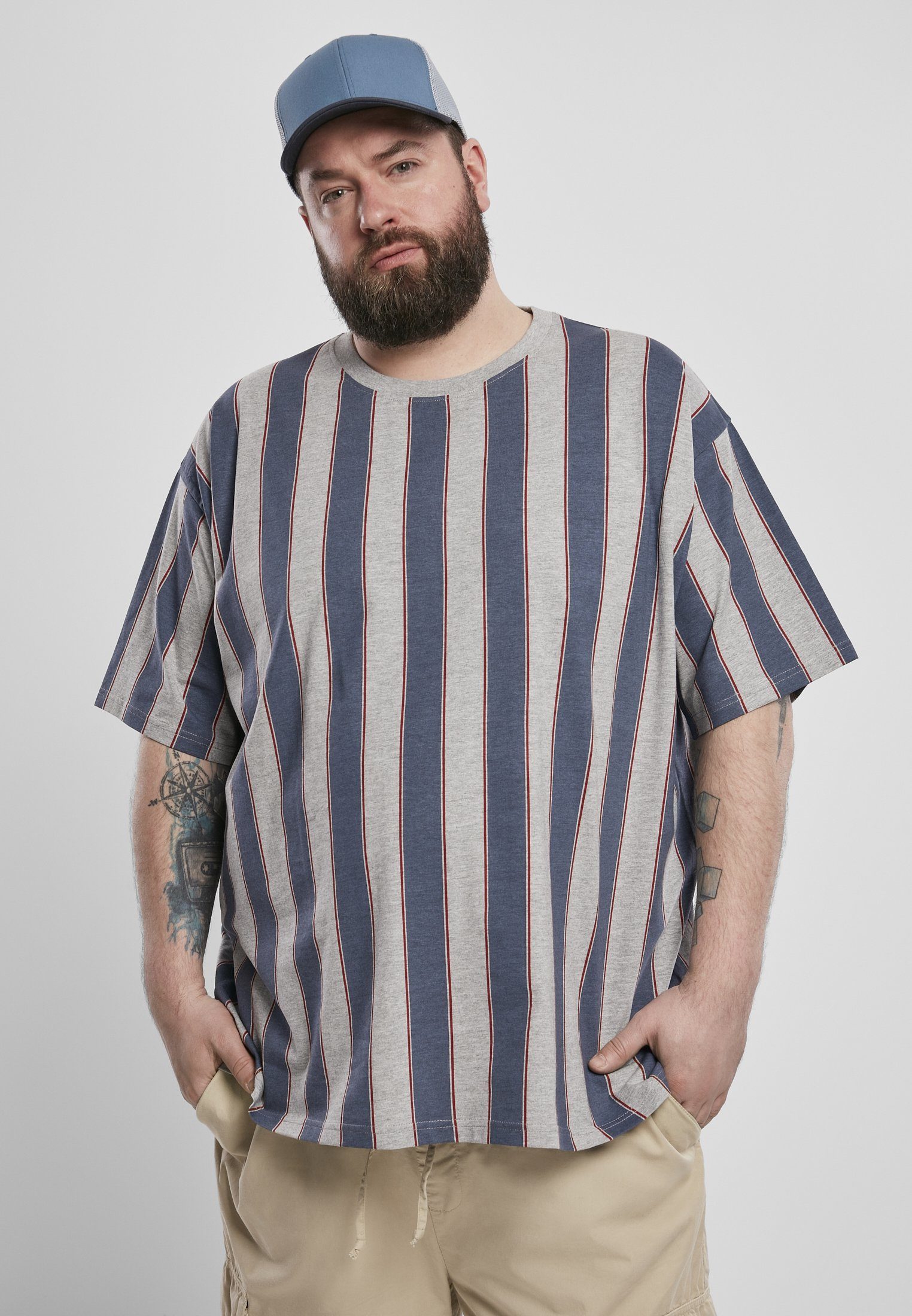 URBAN CLASSICS T-Shirt T-Shirt Printed Oversized Bold Stripe Tee (1-tlg)