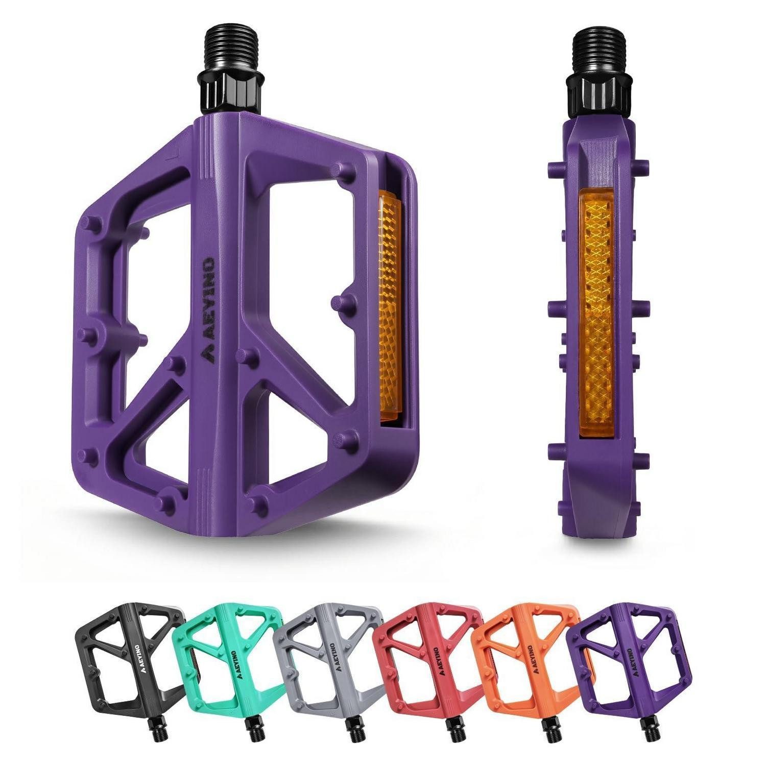 LuxusKollektion Plattformpedale Fahrradpedale Nylon Plattform 9/16 Violett
