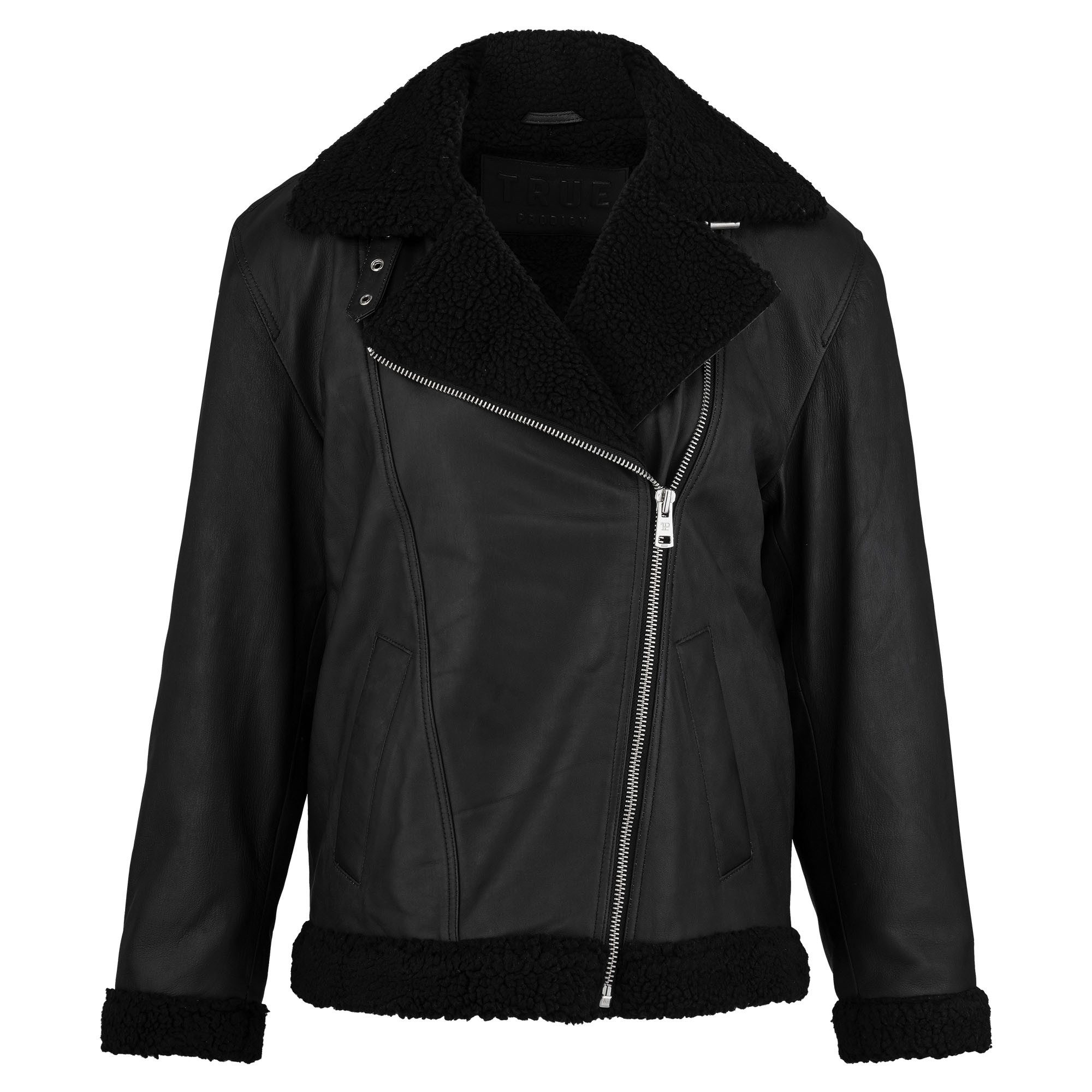 trueprodigy Lederjacke Alma Asymmetrischer Reißverschluss mit diversen Tedd günstig online kaufen