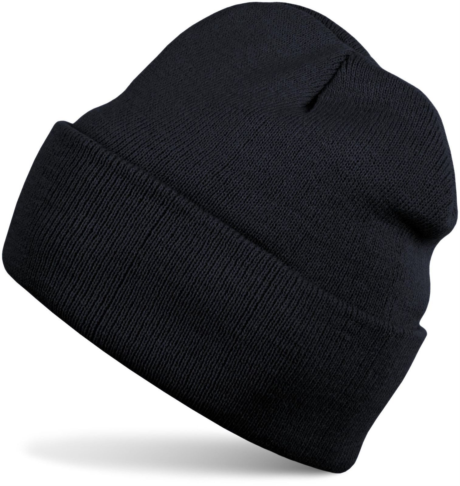 Strickmütze Winter Strickmütze mit Krempe