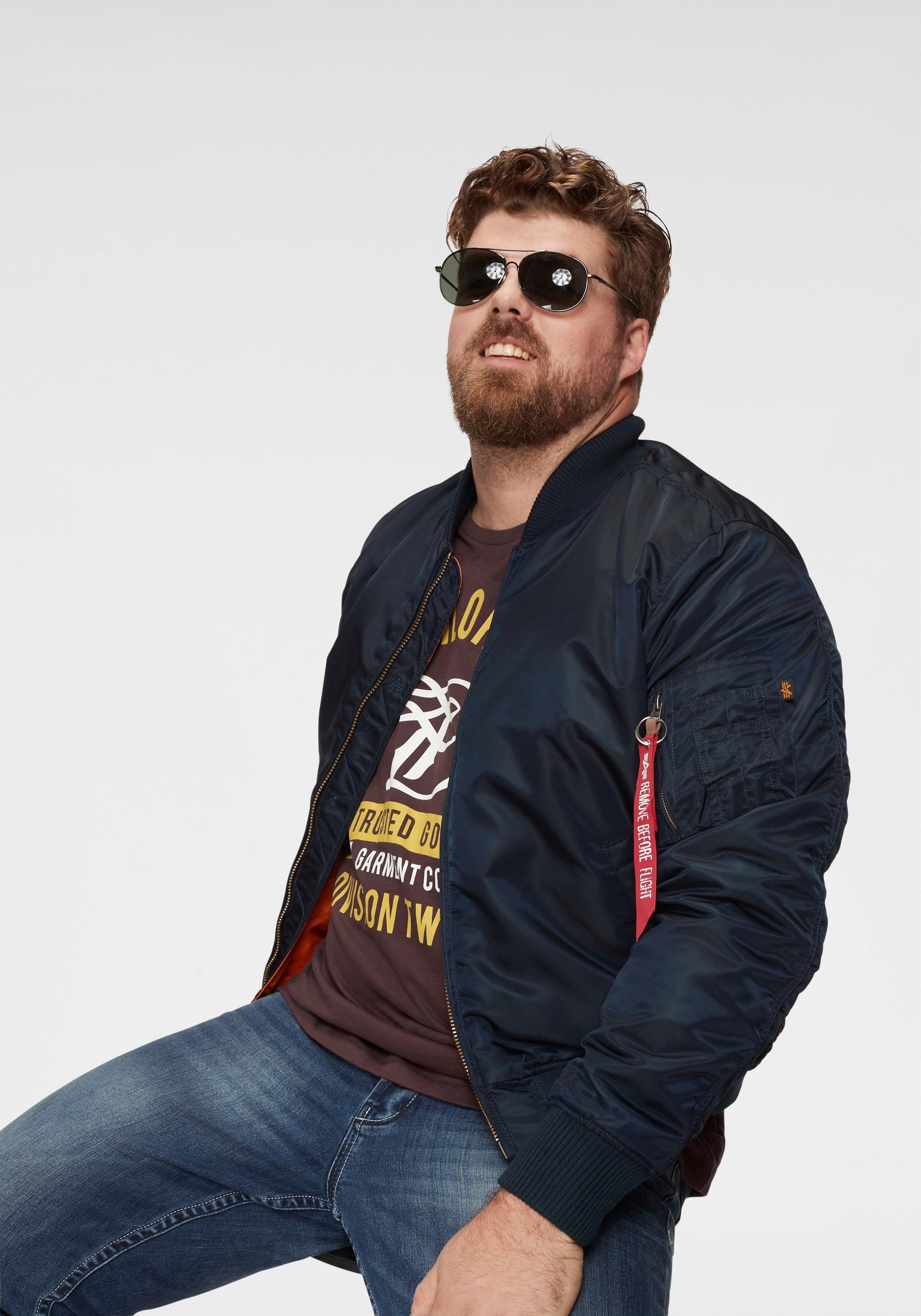 Alpha Industries Bomberjacke MA-1 VF59 LONG gefüttert rep blue