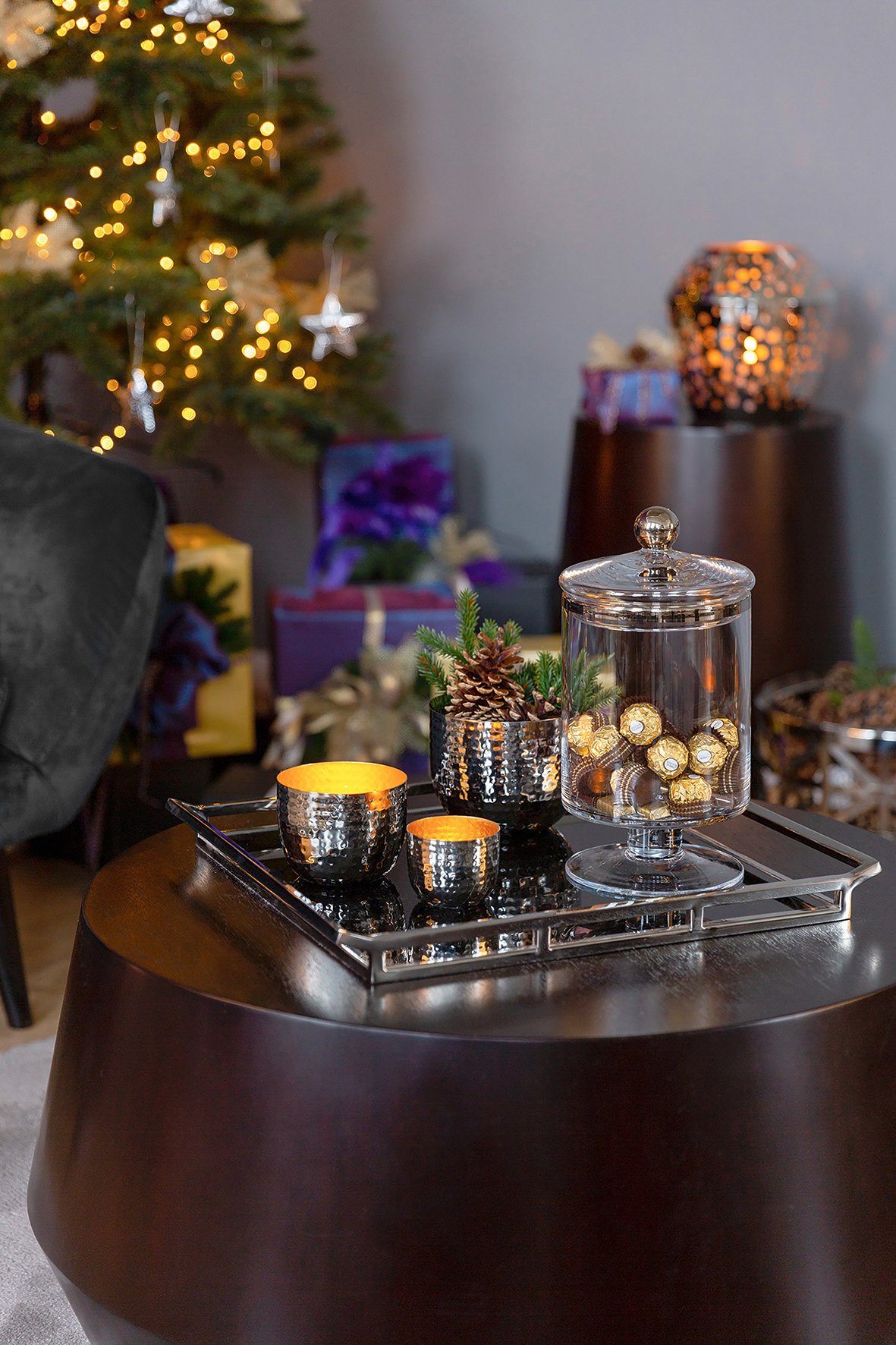 Fink Vorratsglas Belinda, Glas, (1-tlg), handbemalte Platinumauflage