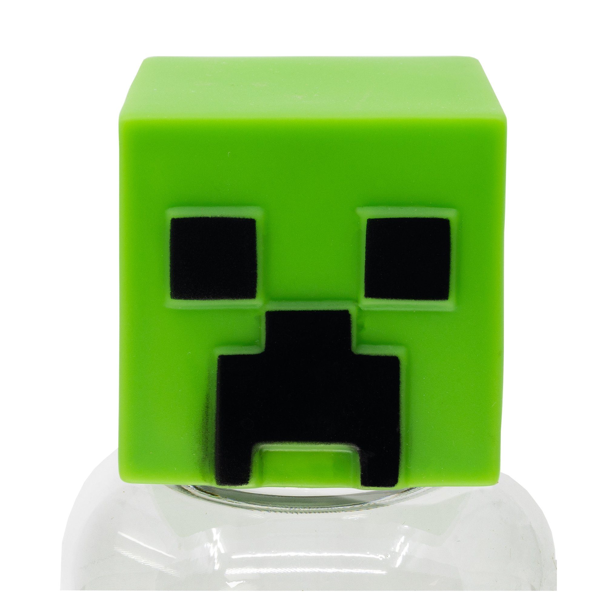 Minecraft Trinkflasche Minecraft 3D Deckel Creeper Kinder Wasserflasche 560 ml, Steve und Alex